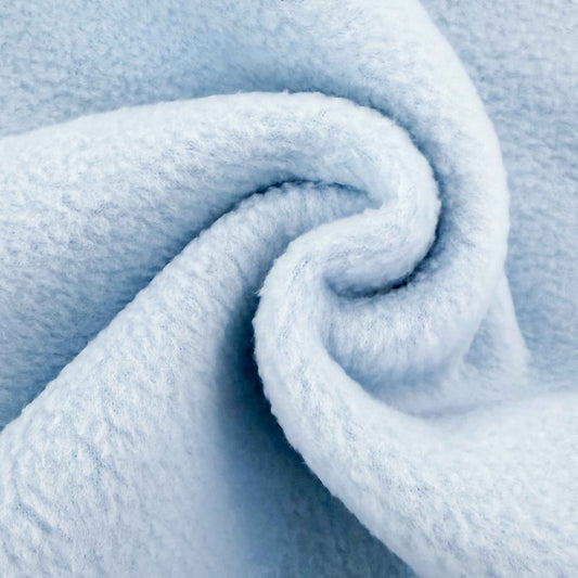 Fleece Babyblau – Kuschelstoff für Decken, Mützen, Schals und mehr