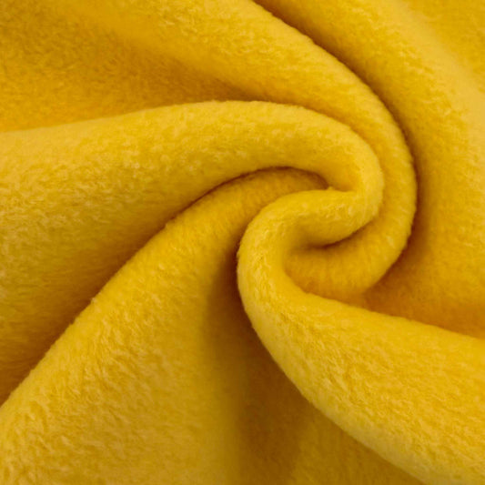 Fleece Bienengelb – Kuschelstoff für Decken, Mützen, Schals und mehr