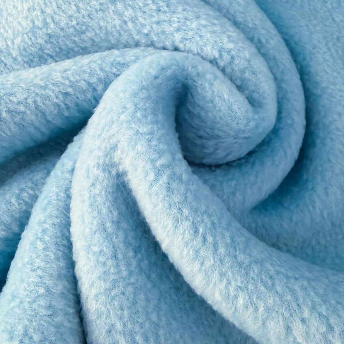 Fleece Himmelblau – Kuschelstoff für Decken, Mützen, Schals und mehr